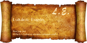 Lukács Eugén névjegykártya